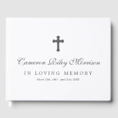 Loving Memoryエレガントのスクリプト内のクロス名 ゲストブック (正面)