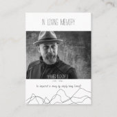 Loving Memoryエレガント祈りの言葉モダン・カード 名刺 (正面)