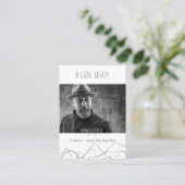 Loving Memoryエレガント祈りの言葉モダン・カード 名刺 (スタンド正面)