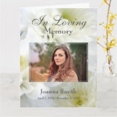 Loving Memoryカスタム Keepsakeカードの写真 カード (黄色い花)