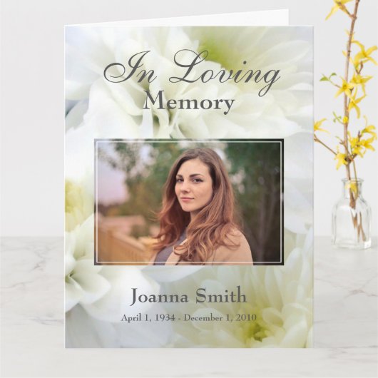 Loving Memoryカスタム Keepsakeカードの写真 カード (黄色い花)