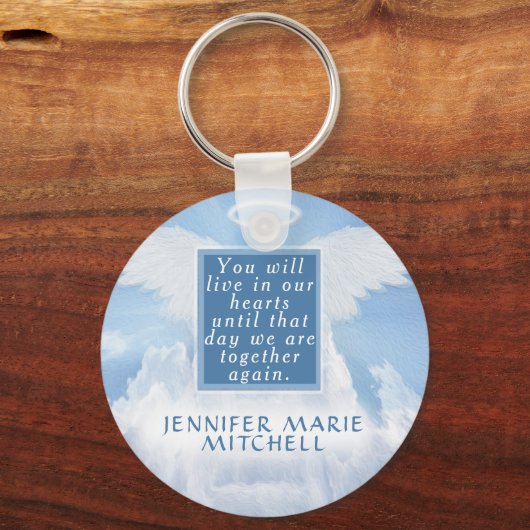 Loving Memoryカスタム Keychainでのメモリアルのメッセージ キーホルダー (正面)