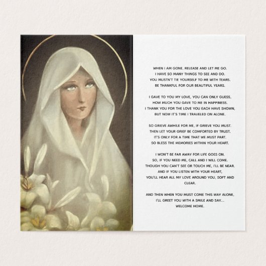 Loving Memoryカードの葬儀祈りの言葉 (内部フラット)