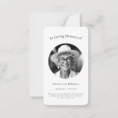 loving memoryカードモダンのシンプル祈りの言葉 ノートカード (正面)