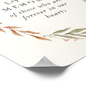 Loving Memoryサインエレガント秋リース結婚 ポスター (角)