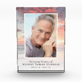 Loving Memoryサンセット写真悔やみや弔慰Tribute フォトブロック (正面)