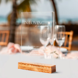 Loving Memoryシンプル結婚's アクリルサイン