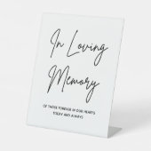 Loving Memoryシンプル Memory結婚's Memorial Table 台座サイン (正面)