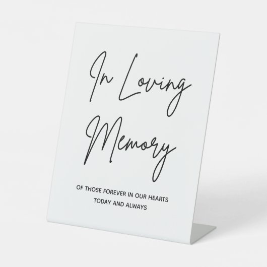 Loving Memoryシンプル Memory結婚's Memorial Table 台座サイン (正面)