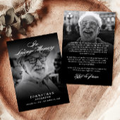 Loving Memoryスクリプエレガントトで2-Photo死亡 案内状