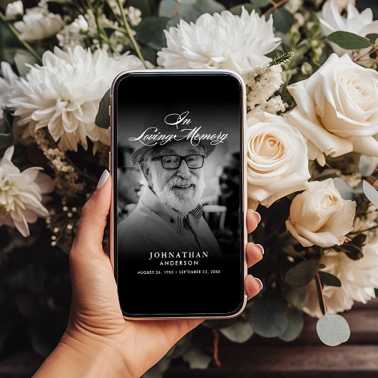 Loving Memoryスクリプエレガントトで2-Photo死亡 案内状