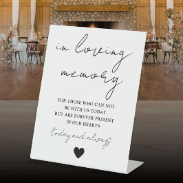 Loving Memoryスクリプトの白黒エレガント 台座サイン