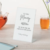 Loving Memoryスクリプトペデシンプルスタル記号 台座サイン (インサイチュ)