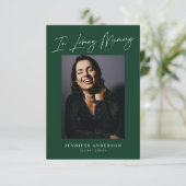 Loving Memoryダークグリーン記念撮影カード 招待状 (スタンド正面)