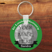 Loving Memoryフォトグリーンキーチェーン キーホルダー (正面)