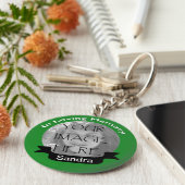 Loving Memoryフォトグリーンキーチェーン キーホルダー (側面)