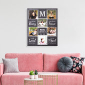 Loving Memoryフォトコラージュユニークメモリアル キャンバスプリント (インサイチュ (リビング))