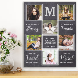 Loving Memoryフォトコラージュユニークメモリアル キャンバスプリント