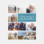 Loving Memoryフォトコラージュ悔やみや弔慰 フリースブランケット (正面)