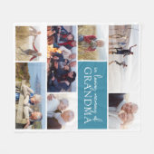 Loving Memoryフォトコラージュ悔やみや弔慰 フリースブランケット (正面(横))