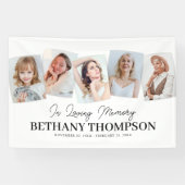 Loving Memoryフォトコラージュ葬儀バナー 横断幕 (横)