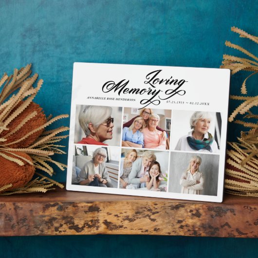 Loving Memoryフォトコラージュ記念碑 フォトプラーク (側面)