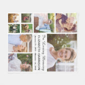 Loving Memoryフォトコラージュ記念碑 フリースブランケット (正面(横))