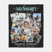 Loving Memoryフォトコラージュ記念碑 フリースブランケット (正面)