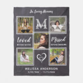 Loving Memoryフォトコラージュ記念碑 フリースブランケット (正面)