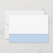 Loving Memoryフォトスクリプエレガントトブルー葬儀 サンキューカード (裏面)