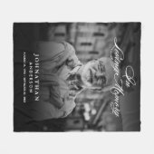 Loving Memoryフォトスクリプトエレガント内 フリースブランケット (正面(横))