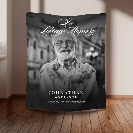Loving Memoryフォトスクリプトエレガント内 フリースブランケット