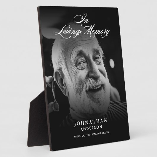 Loving MemoryフォトスクリプトエレガントTabletop フォトプラーク (側面)