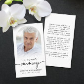 Loving Memoryフォトスクリプト祈りの言葉カードの葬儀 名刺