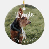 Loving Memoryフォトペットキープサキーメモリ セラミックオーナメント (裏面)