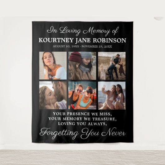 Loving Memoryフォトメモリアル タペストリー (正面)