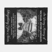 Loving Memoryフォトメモリアル フリースブランケット (正面(横))