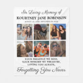 Loving Memoryフォトメモリアル フリースブランケット (正面)