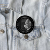 Loving Memoryフォトメモリアル |葬儀黒 缶バッジ (インサイチュ)