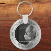 Loving Memoryフォトメモリアル |葬式シルバー キーホルダー (正面)