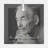 Loving Memoryフォトメモリエレガントメント ガラスオーナメント (正面)