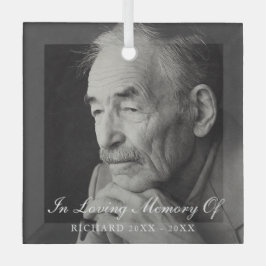 Loving Memoryフォトメモリエレガントメント ガラスオーナメント