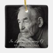Loving Memoryフォトメモリエレガントメント セラミックオーナメント (正面)