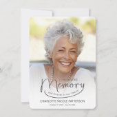 Loving Memoryフォト祈りの言葉カード 招待状 (正面)