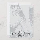 Loving Memoryブラックスクライブラーケーキ30th Birthday 招待状 (裏面)