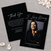 Loving Memoryブラックメモリアルフォトカード 招待状