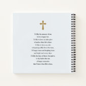 Loving Memoryブルーフローラ葬式ゲストブック ノートブック (裏面)