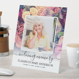 Loving Memoryムーディフローラ葬儀の写真 台座サイン