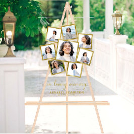 Loving Memoryメモリアルの写真コラージュ アクリルサイン