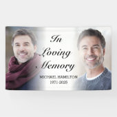 Loving Memoryメモリアルパーソナライズされた写真 横断幕 (横)